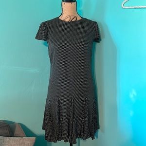#12 Alice + Olivia Polka Dot Short Sleeve Dress with Flirty Skirt